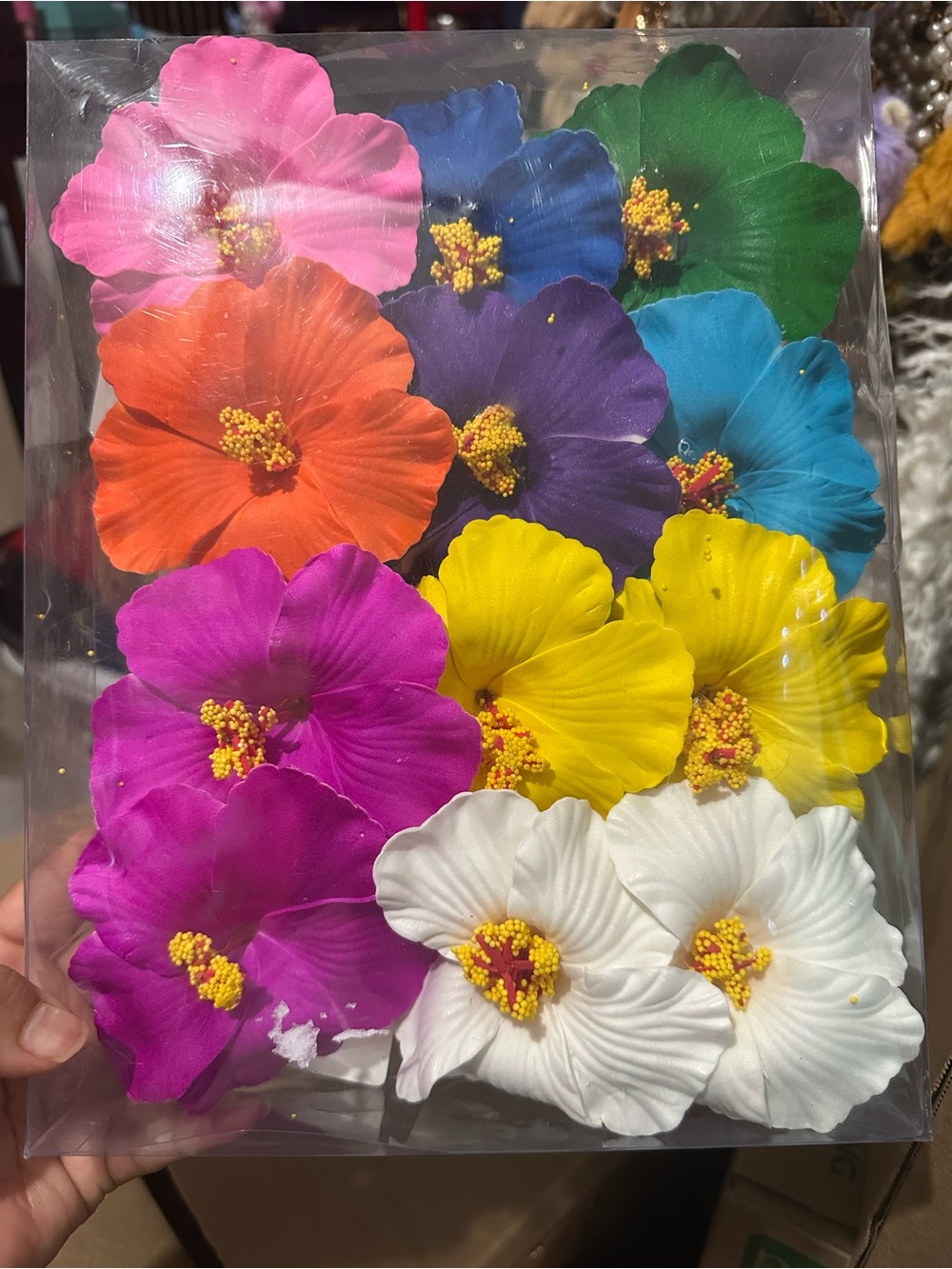 12 flower hair pins